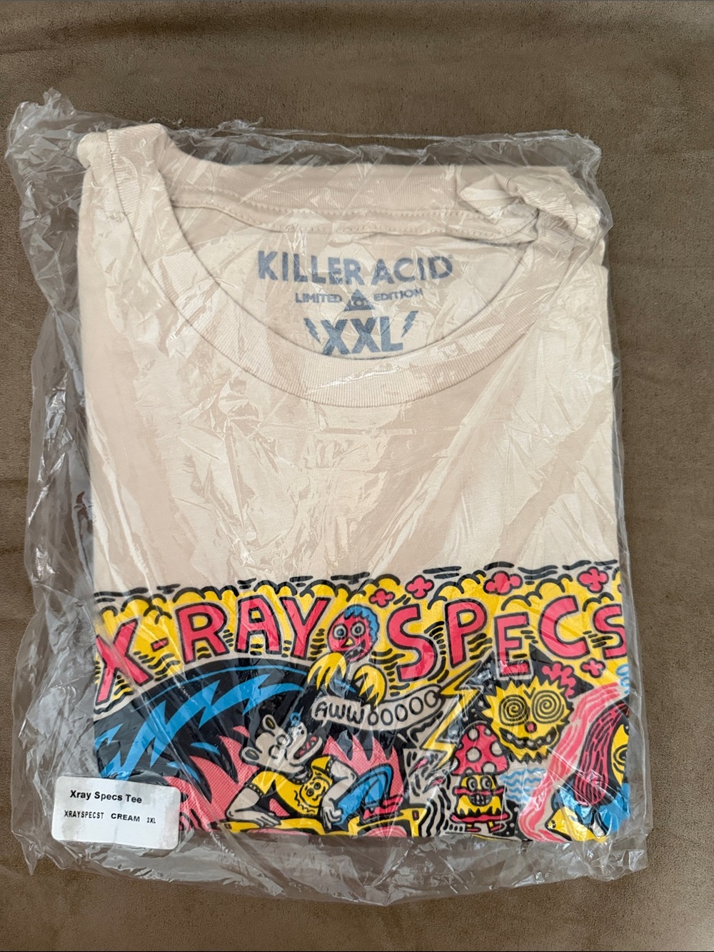 Killer Acid : X-Ray Specs Graphic Tee in Cream